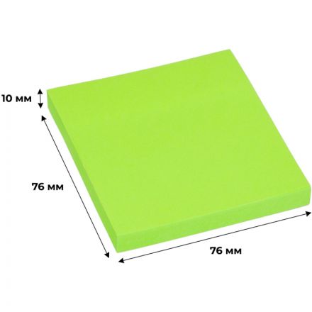 Стикеры Attache с клеев. краем 76х76, неон, зеленый 100л Стикеры Attache с клеев. краем 76х76, неон, зеленый 100л