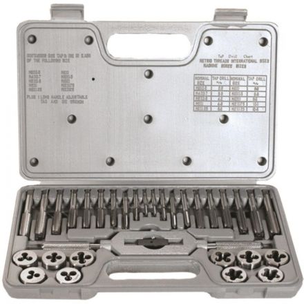 Набор метчиков и плашек М3 - М12, 31 предм. Matrix 77337 Набор метчиков и плашек М3 - М12, 31 предм. Matrix 77337