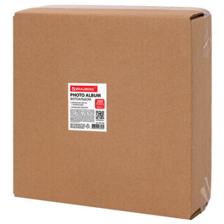 Фотоальбом BRAUBERG "Baby Girl" на 200 фото 10х15 см, твердая обложка, бумажные страницы, бокс, розовый, 391143