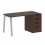 Home Office Стол письменный VR.SP-3-138.4.A Венге/Серый металл 1380*720*750