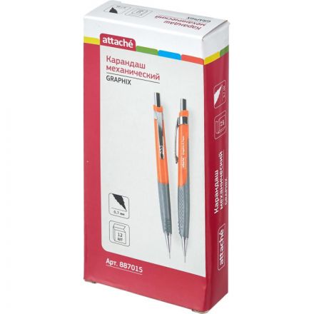 Карандаш механический Attache Graphix 0.7 мм с ластиком Карандаш механический Attache Graphix 0.7 мм с ластиком