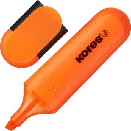 Маркер текстовыделитель Kores BRIGHT LINER PLUS, скош нак, 0.5-5 мм,оранж
