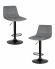 Набор 2 шт Стул барный DOBRIN TAILOR BLACK, серый велюр (MJ9-75) Набор 2 шт Стул барный DOBRIN TAILOR BLACK, серый велюр (MJ9-75)