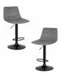 Набор 2 шт Стул барный DOBRIN TAILOR BLACK, серый велюр (MJ9-75) Набор 2 шт Стул барный DOBRIN TAILOR BLACK, серый велюр (MJ9-75)