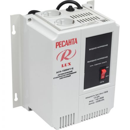 Стабилизатор РЕСАНТА настенный Lux АСН-1500Н/1-Ц (63/6/20) Стабилизатор РЕСАНТА настенный Lux АСН-1500Н/1-Ц (63/6/20)