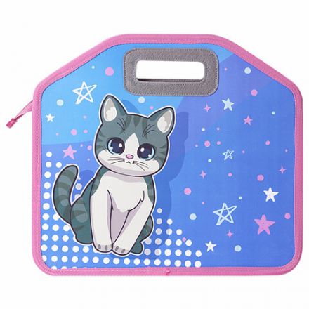 Папка-сумка ЮНЛАНДИЯ, 1 отделение, фетровые ручки, 34х30х11 см, Anime cat, 272204 Папка-сумка ЮНЛАНДИЯ, 1 отделение, фетровые ручки, 34х30х11 см, Anime cat, 272204