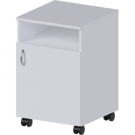 Тумба MEG_медицинская открытая полка и дверца ЛДСП ТМ (код МД-105.00) белый