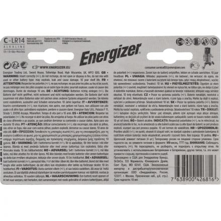 Батарейка ENERGIZER LR14 Max 4шт/уп Батарейка ENERGIZER LR14 Max 4шт/уп