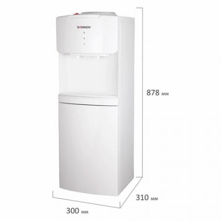 Кулер водораздатчик БЕЗ НАГРЕВА И ОХЛАЖДЕНИЯ, SONNEN FS-02N, напольный, 2 крана, белый, 454995 Кулер водораздатчик БЕЗ НАГРЕВА И ОХЛАЖДЕНИЯ, SONNEN FS-02N, напольный, 2 крана, белый, 454995