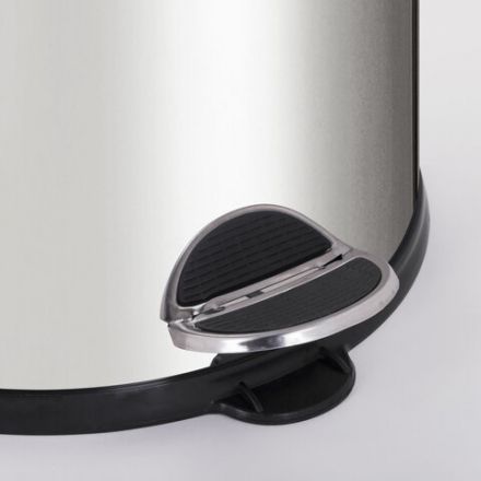 Ведро мусорное с педалью 5 литров "Classic Plus", ЗЕРКАЛЬНОЕ, нержавеющая сталь, со съемным внутренним ведром, LAIMA, ТУРЦИЯ, 608112 Ведро мусорное с педалью 5 литров "Classic Plus", ЗЕРКАЛЬНОЕ, нержавеющая сталь, со съемным внутренним ведром, LAIMA, ТУРЦИЯ, 608112