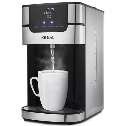 Термопот на 4 литра, 1 режим подачи воды, KITFORT KT-2501, 2618 Вт, 5 температурных режимов, сталь, серебристый, КТ-2501 Термопот на 4 литра, 1 режим подачи воды, KITFORT KT-2501, 2618 Вт, 5 температурных режимов, сталь, серебристый, КТ-2501