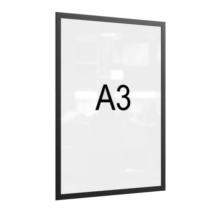 Рамка магнитная настенная Attache А3 ПЭТ, черная,