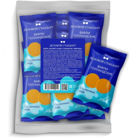 Вафли Деловой Стандарт Голландские сливочные, 17штх30г/уп Вафли Деловой Стандарт Голландские сливочные, 17штх30г/уп