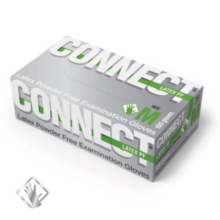 Перчатки смотровые латексные 50 пар (100 штук), CONNECT, размер 7-8, M (средний) Перчатки смотровые латексные 50 пар (100 штук), CONNECT, размер 7-8, M (средний)