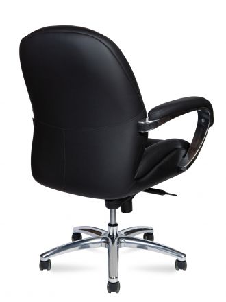Кресло офисное / Гранд LB блэк / Grand LB black / черная экокожа
