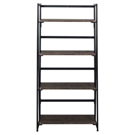 Стеллаж на металлокаркасе "BRABIX LOFT SH-001", 600х300х1250 мм, складной, цвет морёный дуб, 641228