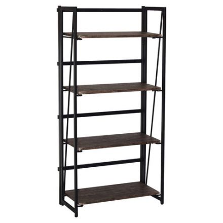 Стеллаж на металлокаркасе "BRABIX LOFT SH-001", 600х300х1250 мм, складной, цвет морёный дуб, 641228