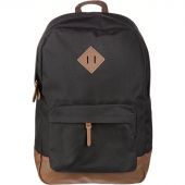 Рюкзак молодежный №1 School черный, кож.зам.