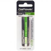 Аккумулятор Li-ion GoPower 18650 BL1 3.6V 3400mAh с защ выс/кон