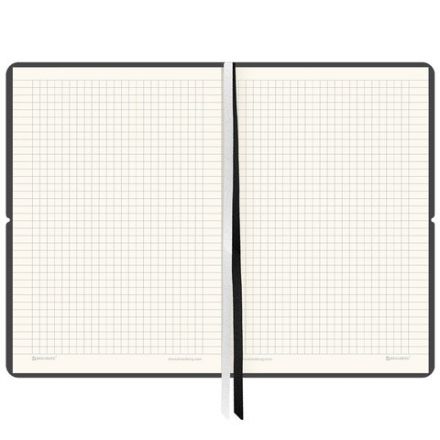 Блокнот А5 (148х218 мм), BRAUBERG "Black Jack", 128 л., гладкий кожзам, резинка, клетка, черный, 125240