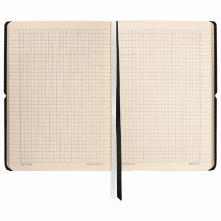 Блокнот А5 (148х218 мм), BRAUBERG "Black Jack", 128 л., гладкий кожзам, резинка, клетка, черный, 125240