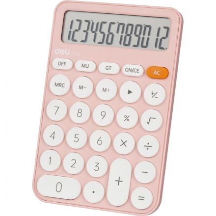 Калькулятор настольный КОМП. Deli EM124, 12-р, батар., 158х105мм, розовый Калькулятор настольный КОМП. Deli EM124, 12-р, батар., 158х105мм, розовый