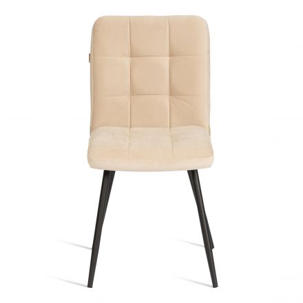 Стул обеденный Medeo велюр, 47х56х89, молочный/черный, (Porsche 2) Стул обеденный Medeo велюр, 47х56х89, молочный/черный, (Porsche 2)