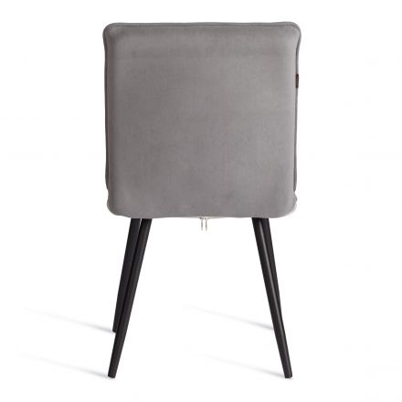 Стул обеденный Sweet LT, флок , серый/черный, 29, 41х55х88 см