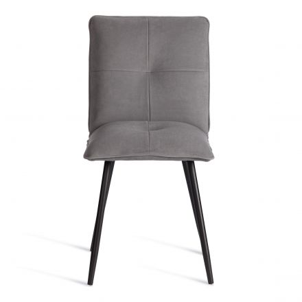 Стул обеденный Sweet LT, флок , серый/черный, 29, 41х55х88 см