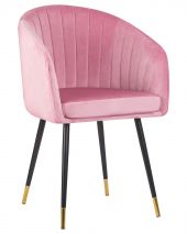 Стул обеденный DOBRIN MARY, розовый велюр (1922-16) Стул обеденный DOBRIN MARY, розовый велюр (1922-16)