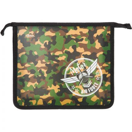 Папка для тетрадей  Military А5 на молнии, пластик, ПТ-713