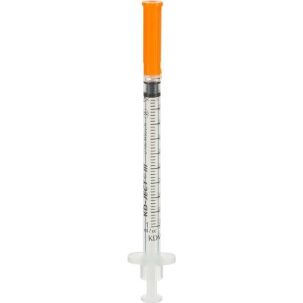 Шприц инсулиновый U-100 1мл 30G(0.30х8) инт. 100шт/уп KDМ Шприц инсулиновый U-100 1мл 30G(0.30х8) инт. 100шт/уп KDМ