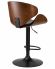 Стул барный DOBRIN KARTER BLACK, коричневый орех дерево (BWW), черный PU