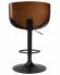 Стул барный DOBRIN KARTER BLACK, коричневый орех дерево (BWW), черный PU