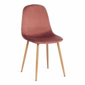 Стул BREEZE (mod. 4724) Велюр/металл , 44 х 53 х 87 см, Coral (коралловый) HLR44 / натуральный