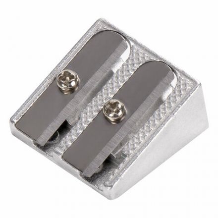 Точилка BRAUBERG "Style", металлическая клиновидная, 2 отверстия для чернографитных карандашей (в том числе утолщенных), 222486 Точилка BRAUBERG "Style", металлическая клиновидная, 2 отверстия для чернографитных карандашей (в том числе утолщенных), 222486