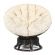 Кресло-качалка Папасан/Papasan (W 23/01 B) /с подушкой/ 115х78х104см, античный черно-коричневый, ткань старт