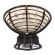 Кресло-качалка Папасан/Papasan (W 23/01 B) /с подушкой/ 115х78х104см, античный черно-коричневый, ткань старт