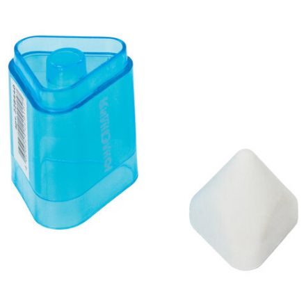 Точилка ЮНЛАНДИЯ "Карандашик", со стирательной резинкой, с контейнером, пластиковая, ассорти, 228440 Точилка ЮНЛАНДИЯ "Карандашик", со стирательной резинкой, с контейнером, пластиковая, ассорти, 228440