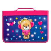 Папка для труда на молнии BRAUBERG А4 с ручкой, 1 отделение, картон, органайзер, "Smiling bear", 270990 Папка для труда на молнии BRAUBERG А4 с ручкой, 1 отделение, картон, органайзер, "Smiling bear", 270990