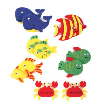 Наклейки из фетра "Рыбки", 12 шт., ассорти, ОСТРОВ СОКРОВИЩ, 661475 Наклейки из фетра "Рыбки", 12 шт., ассорти, ОСТРОВ СОКРОВИЩ, 661475