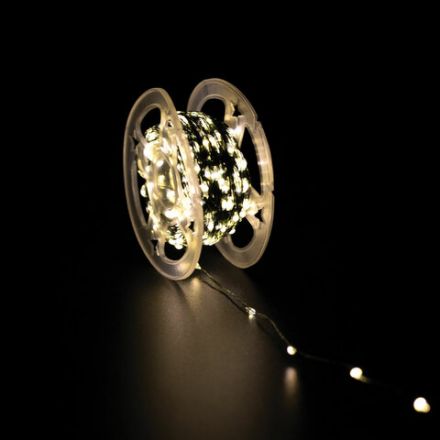 Электрогирлянда-нить уличная "Роса" IP44, 35 м, 1000 LED, теплый белый, 220V, контроллер, ЗОЛОТАЯ СКАЗКА, 591359