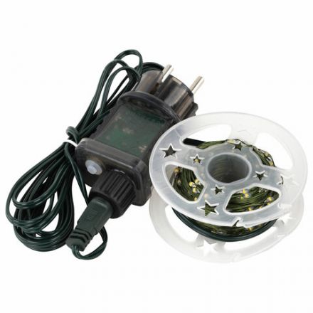 Электрогирлянда-нить уличная "Роса" IP44, 35 м, 1000 LED, теплый белый, 220V, контроллер, ЗОЛОТАЯ СКАЗКА, 591359