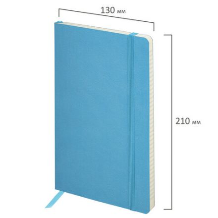Блокнот А5 (130х210 мм), BRAUBERG ULTRA, под кожу, 80 г/м2, 96 л., клетка, голубой, 113011 Блокнот А5 (130х210 мм), BRAUBERG ULTRA, под кожу, 80 г/м2, 96 л., клетка, голубой, 113011