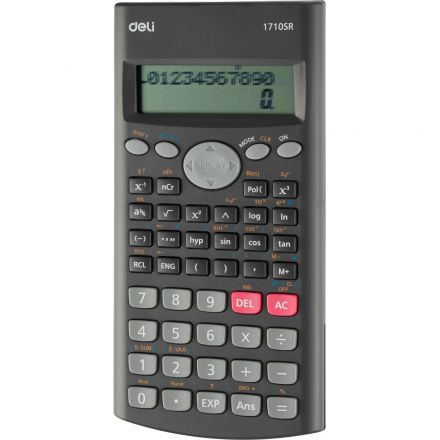 Калькулятор научный Deli E1710SR,240фун,2стр.дисп,10+2разр,162х84,темн.сер