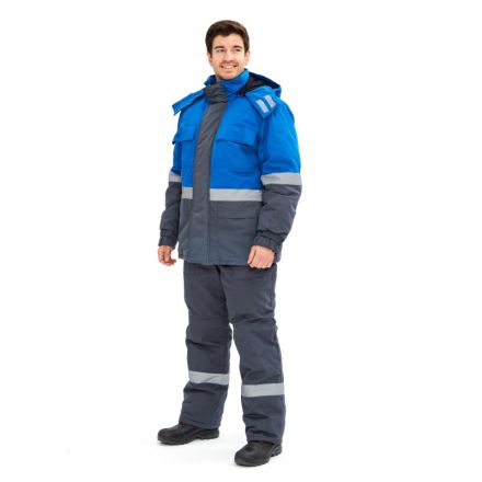 Костюм рабочий зимний з09-КПК с СОП антистат сер/син (р.48-50) 182-188 Костюм рабочий зимний з09-КПК с СОП антистат сер/син (р.48-50) 182-188