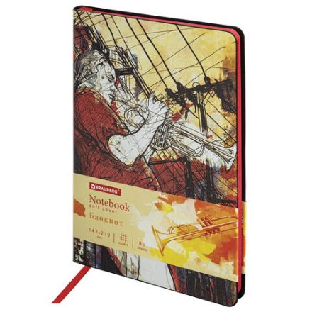 Блокнот А5 (143x210 мм), BRAUBERG VISTA "Jazz", под кожу, гибкий, 80 л., 112089 Блокнот А5 (143x210 мм), BRAUBERG VISTA "Jazz", под кожу, гибкий, 80 л., 112089