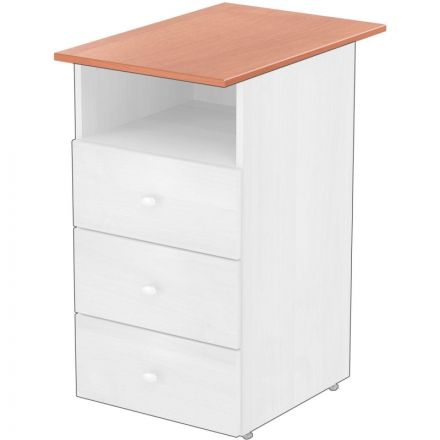 Тумба приставная с топом Easy LT Оптима 400х590х740 3 ящ. Ольха