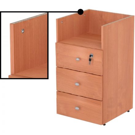 Тумба приставная с топом Easy LT Оптима 400х590х740 3 ящ. Ольха