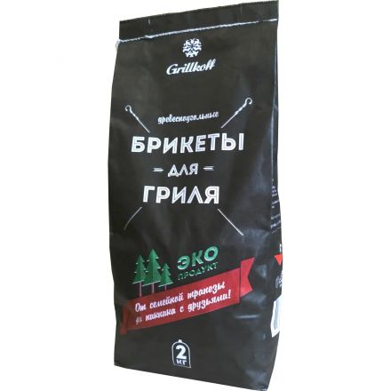 Брикет древесноугольный Grillkoff, 2 кг., 4